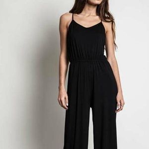 Black full floor length jumpsuit
